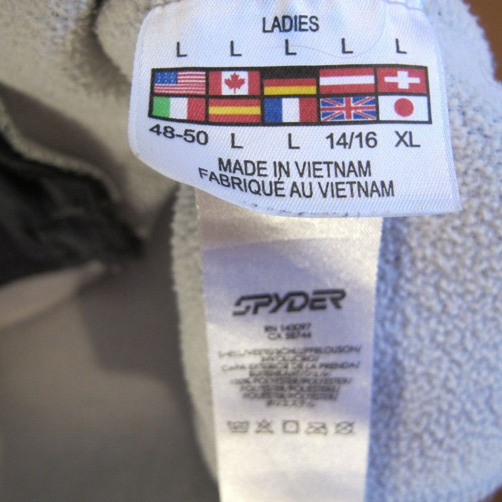 Spyder Gray Full Zip Core Sweater Jacket Women's Large - Picture 9 of 10